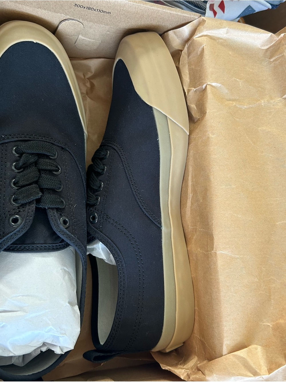 Sperry Black Canvas Boat Shoes with Tan Sole
